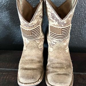 Toddler Boys Ariat Square Toe Flag